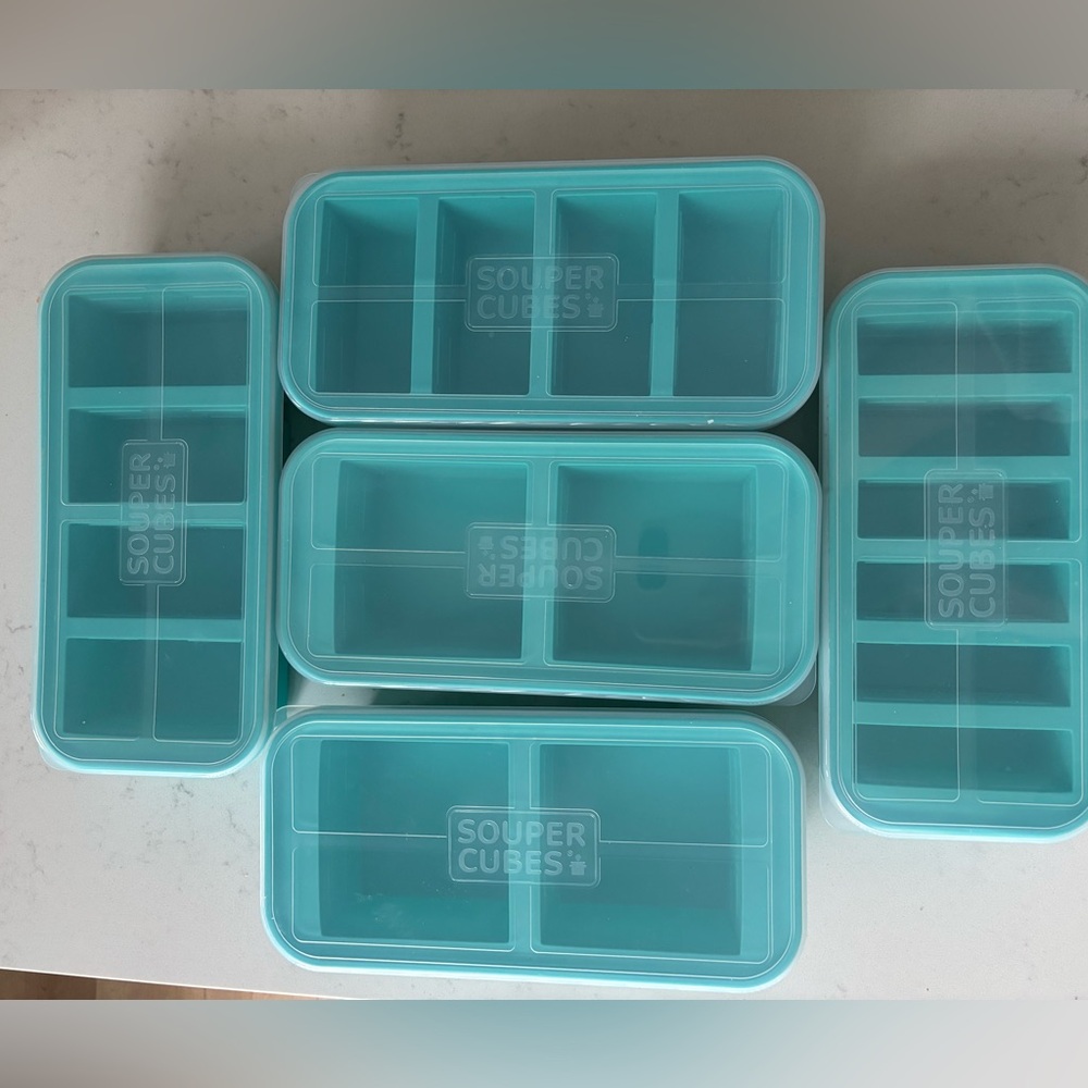 Souper Cubes Silicone Freezer Trays Set 5pc Meal Prep Portion Control